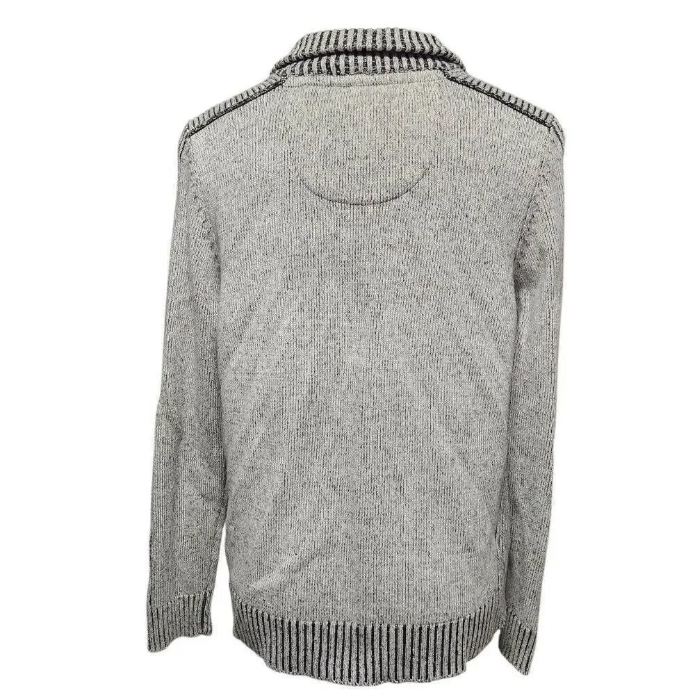 Fried denim NYC ribbed knit full zip‎ sweater men's medium